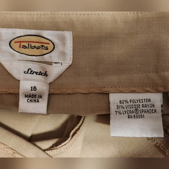 Talbots khaki slacks 16 - Picture 2 of 2